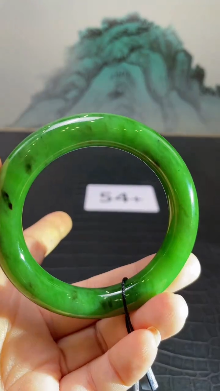 未镶嵌手镯和田玉（碧玉）糖*人54+