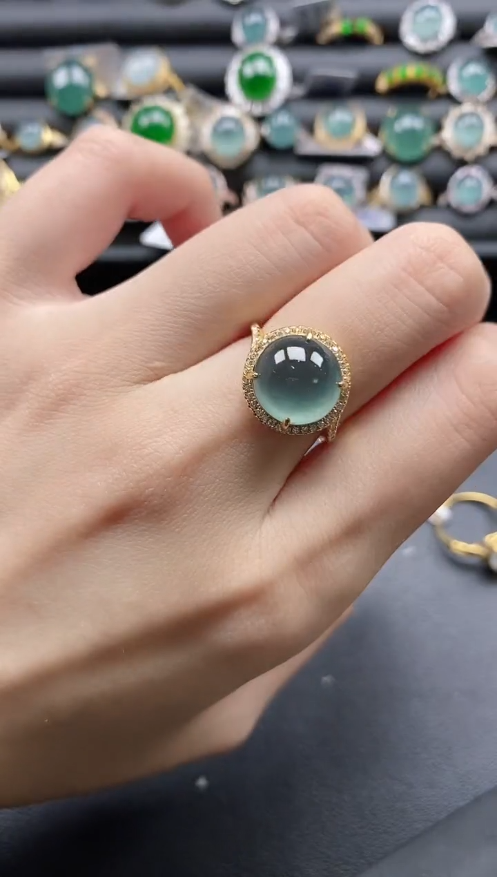 【闪购商品】翡翠戒指银S925镶嵌1111