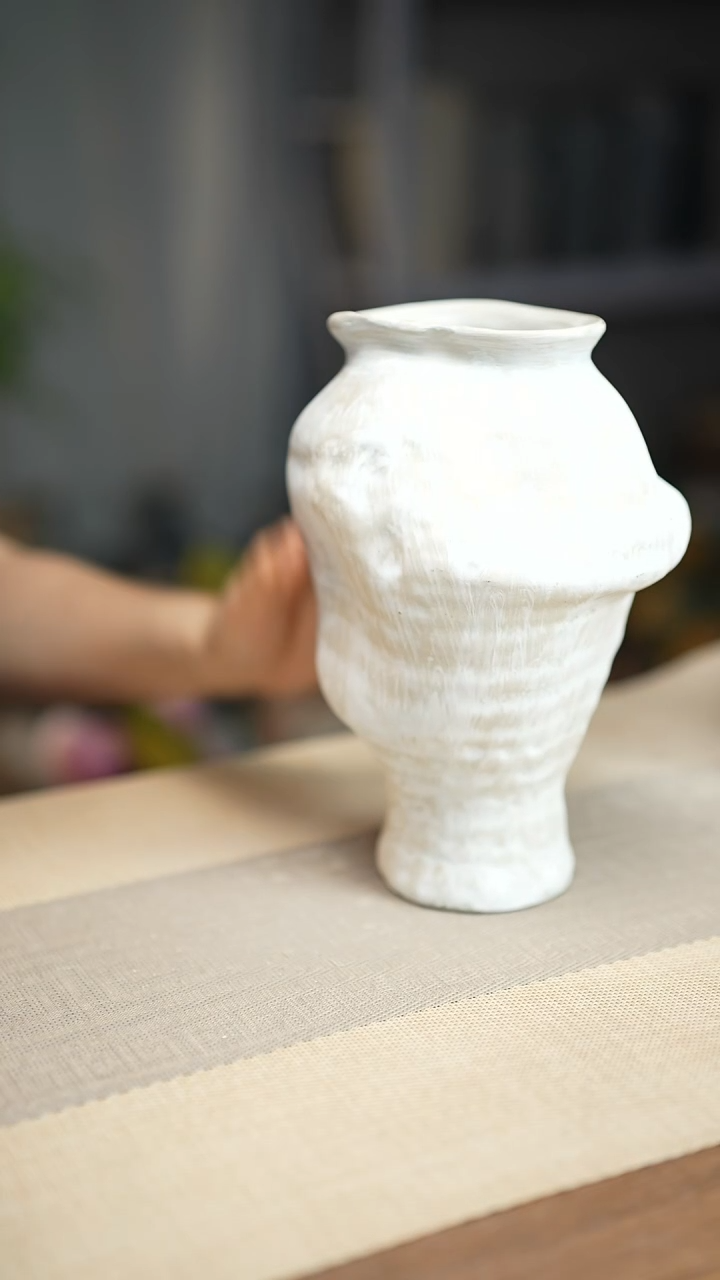 花器陶瓷花瓶手捏瓶003