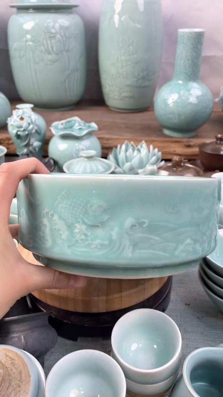 【闪购商品】纯手工  特价 微瑕 慧仙青瓷