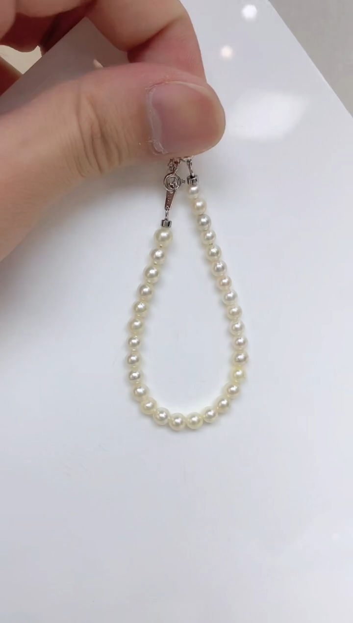 银S925镶嵌海水珍珠手链海水珍珠手链