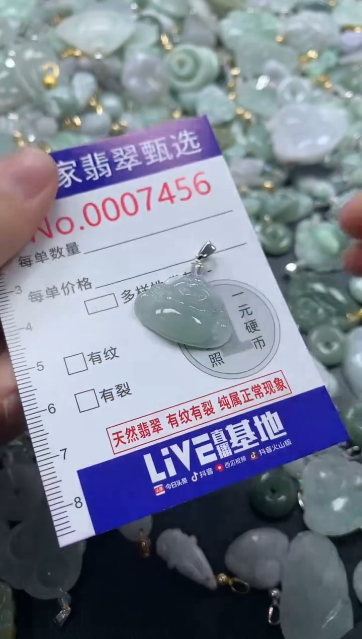 吊坠(不含链)未镶嵌翡翠7456