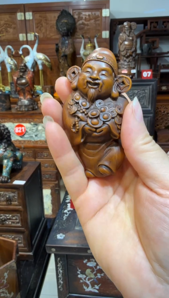 木黄杨木财神68.88888888