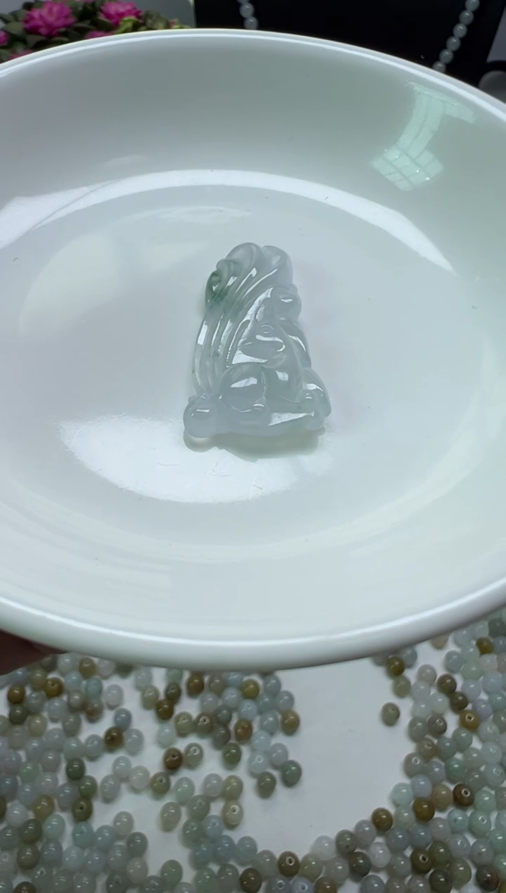 银S925镶嵌散珠翡翠梦****彩纯天然缅甸A货翡翠一个分3单