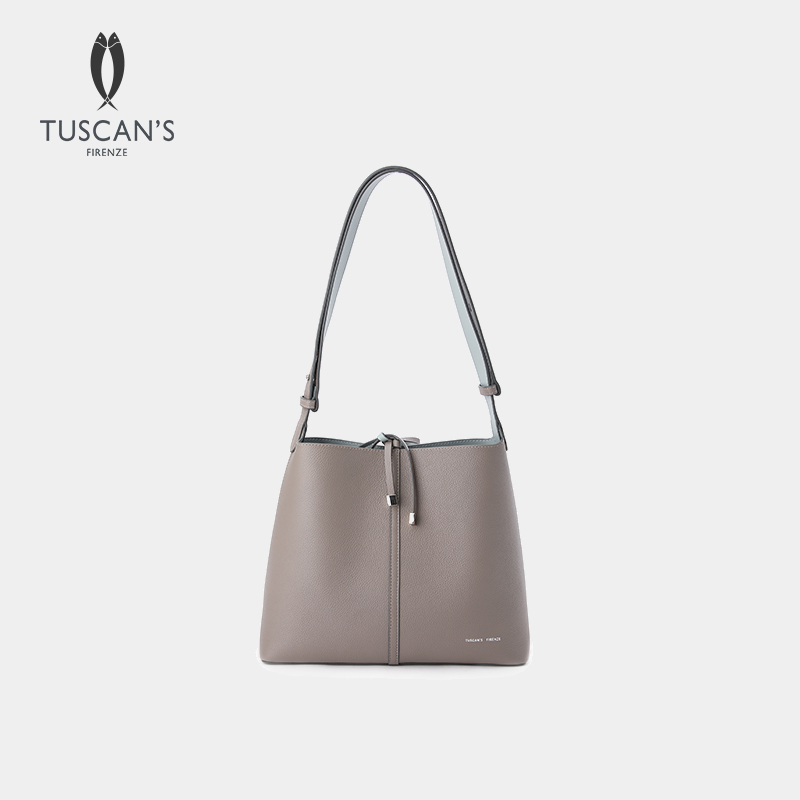 TUSCAN'S经典真皮牛皮单肩包气质女款通勤百搭托特包时代双鱼