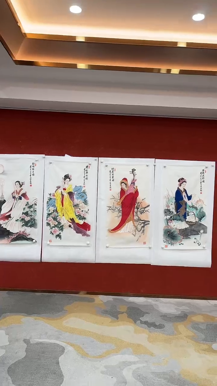 国画7.25-冯高翔-SY-小四尺丝绢-四副一套-A20