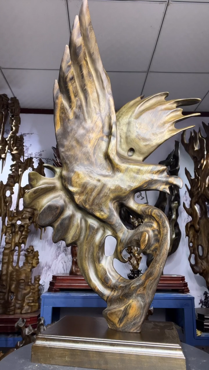 金丝楠木雕款凌*金丝楠木工艺品摆件