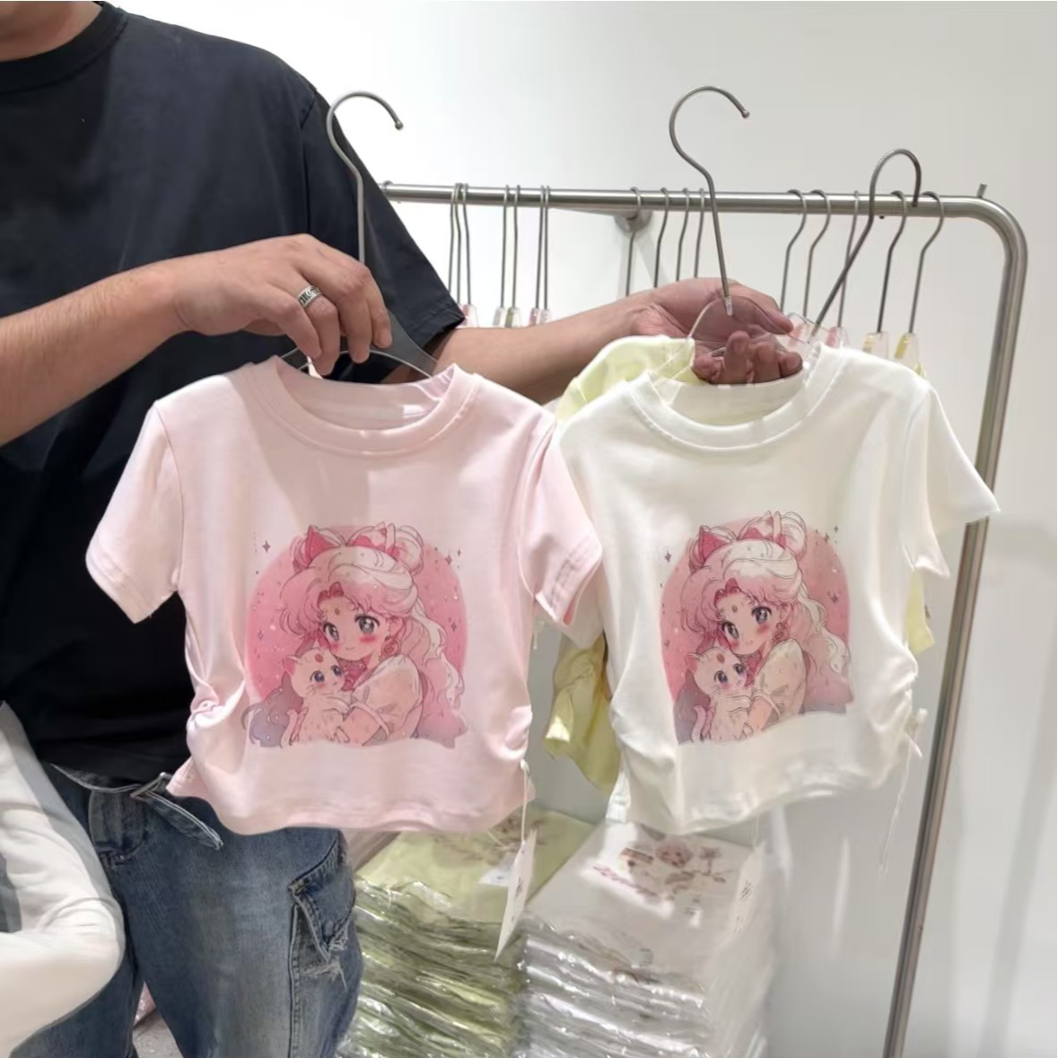 【实体品牌档口童装】女童夏季卡通印花短袖辣妹T恤 251424