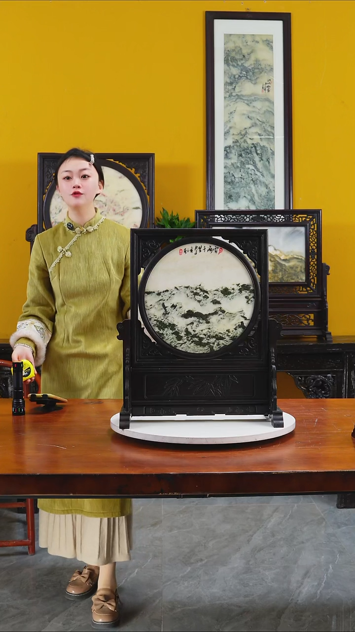 石材天然大理石画摆件