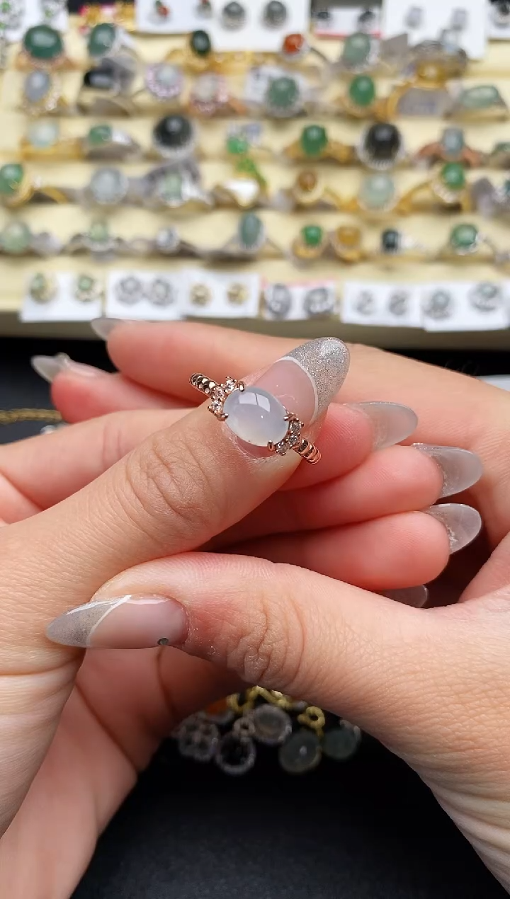 【闪购商品】翡翠戒指银S925镶嵌1111111111+7