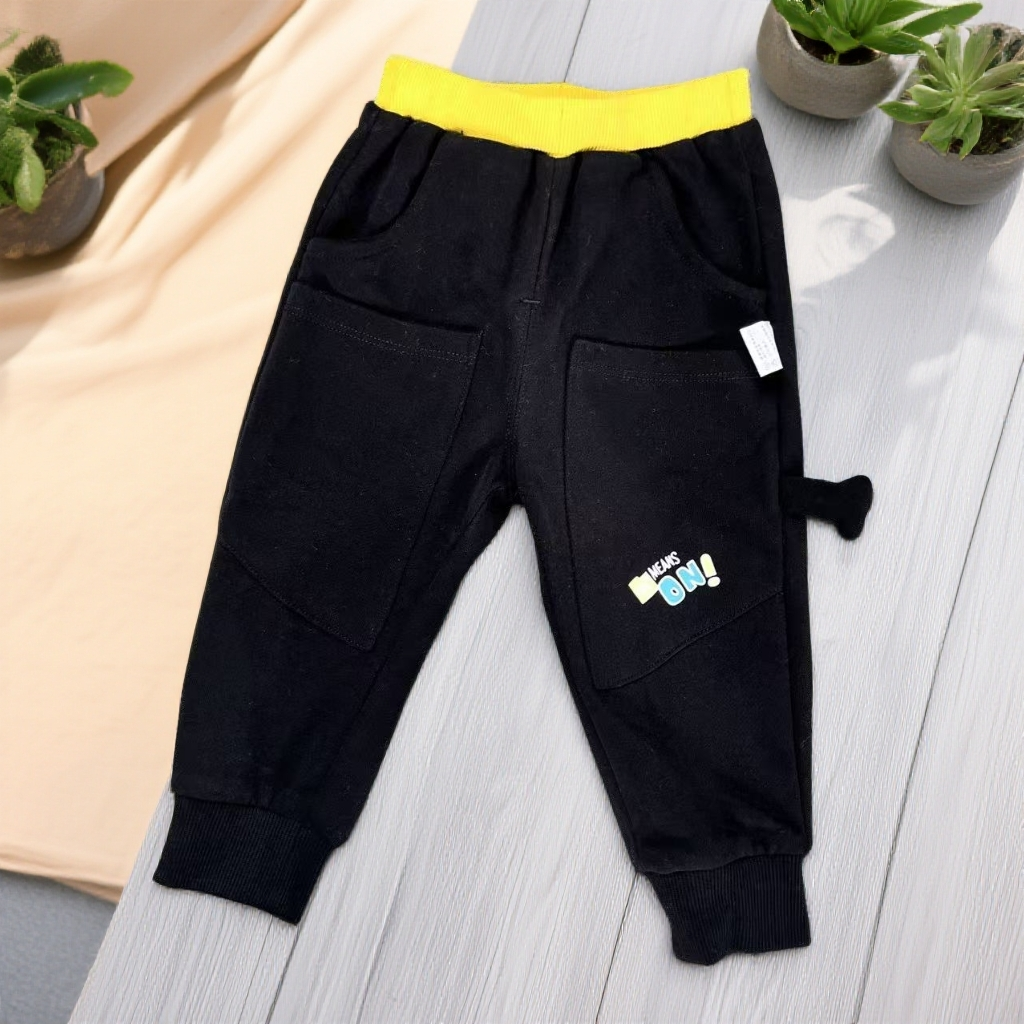 优儿宝贝1131808帅气小男孩时髦秋装针织工装长裤痞帅个性潮牌