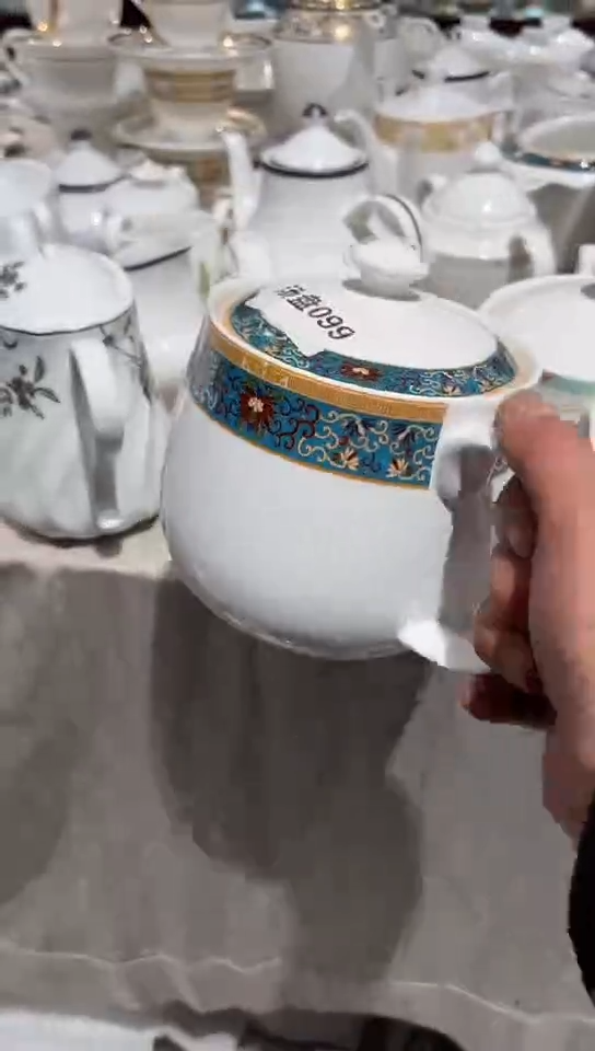 瓷缠之恋茶壶隆达骨瓷 