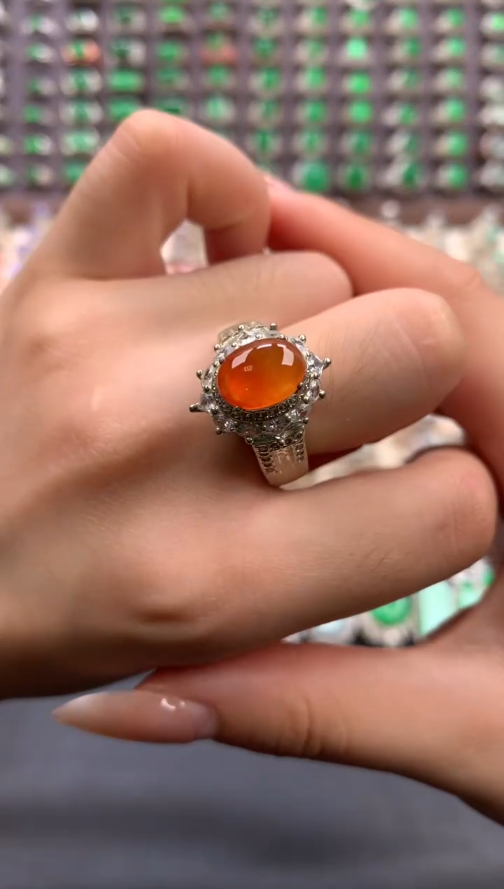 翡翠戒指未镶嵌天然缅甸A货翡翠未镶嵌 粉丝福利