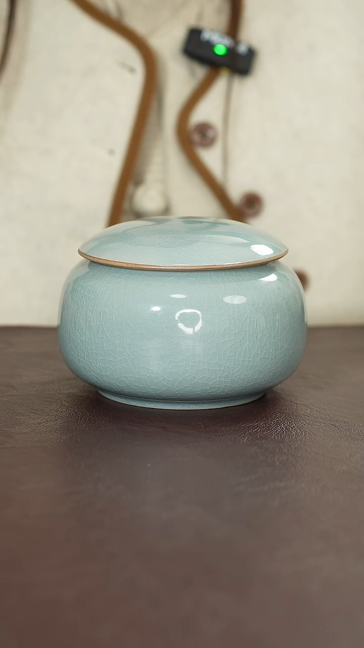 摆件陶原矿原釉汝宋汝瓷