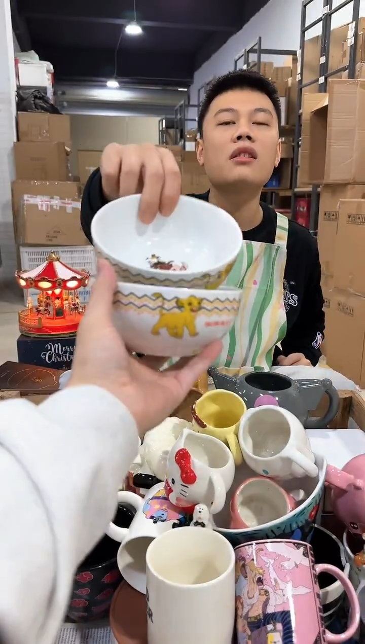 瓷片狮子王大碗2件套