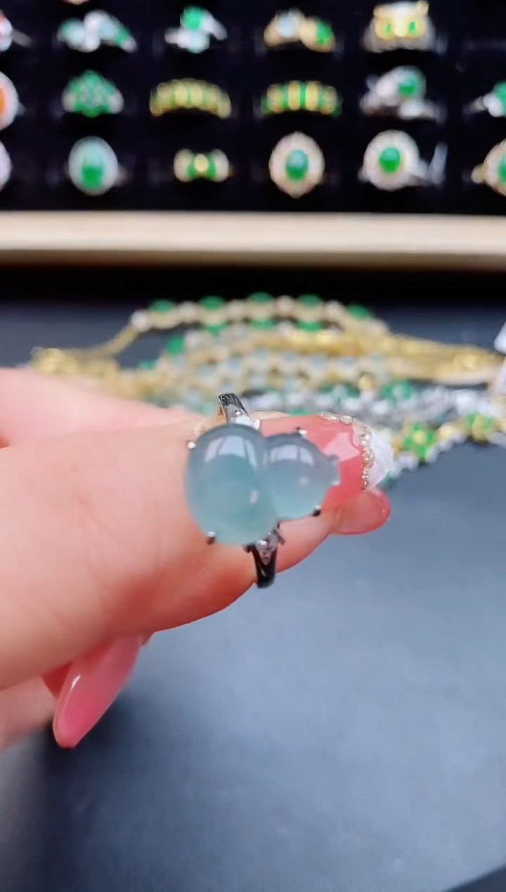 【闪购商品】翡翠戒指银S925镶嵌0580505