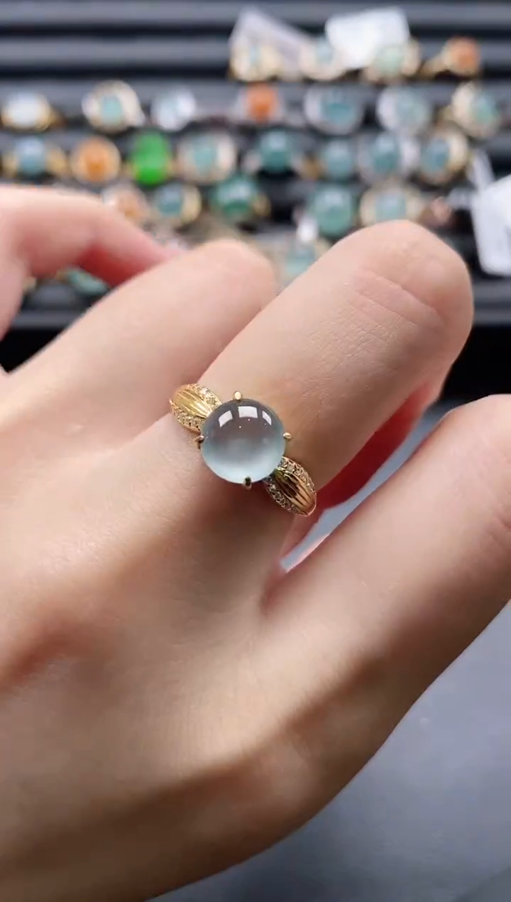 【闪购商品】翡翠戒指银S925镶嵌1111