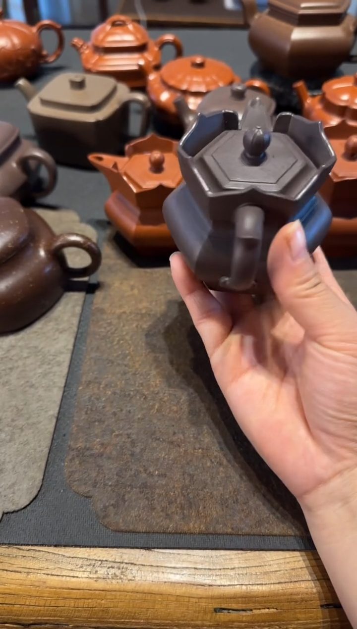 【闪购商品】紫砂茶壶天青小僧帽 110cc