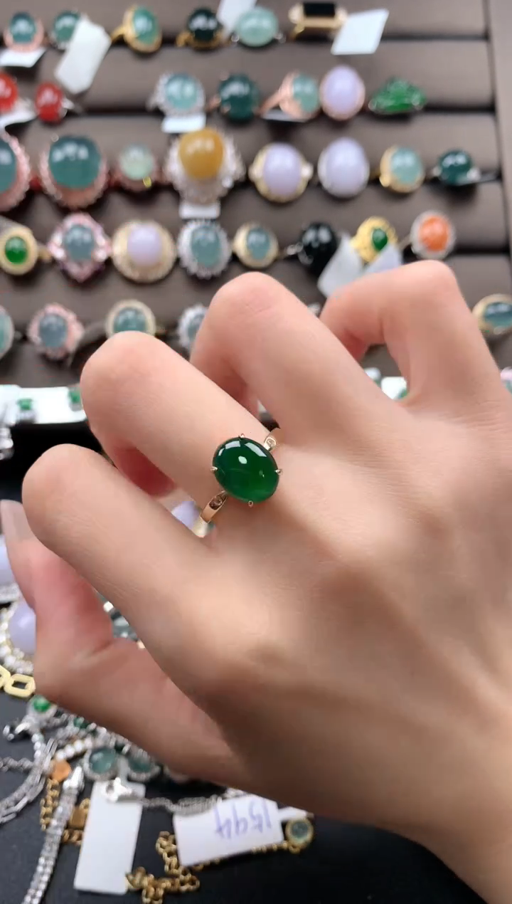 【闪购商品】翡翠戒指银S925镶嵌4234234