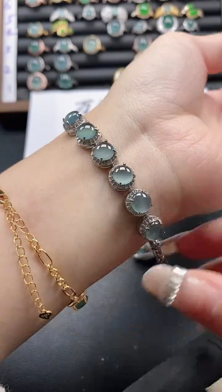 银S925镶嵌戒指翡翠51511