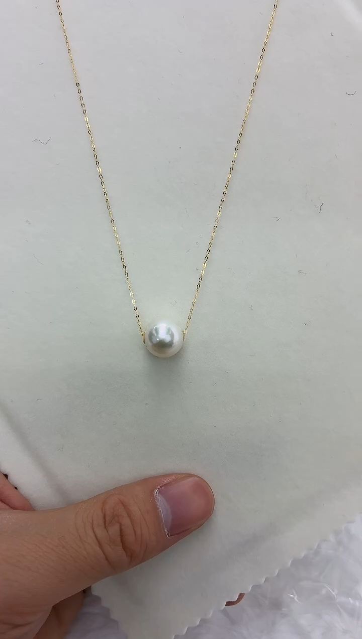 18K金镶嵌DA淡水珍珠路路通12-13 BQ113