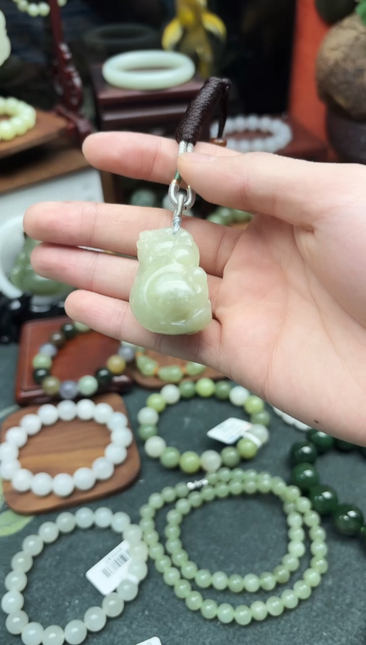 未镶嵌手链和田玉董*007