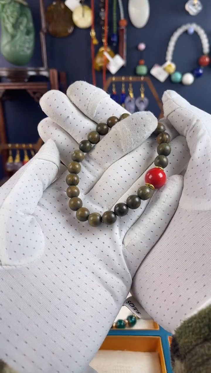 维腊木（绿檀）手串/手链开播福利 绿檀手串设计款