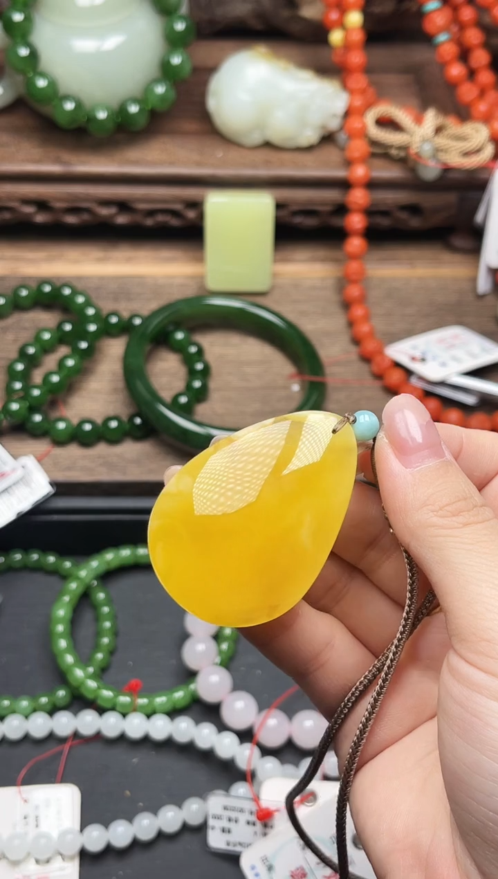 蜜蜡吊坠(不含链)未镶嵌?*白蜜蜡随形 2号 9016150