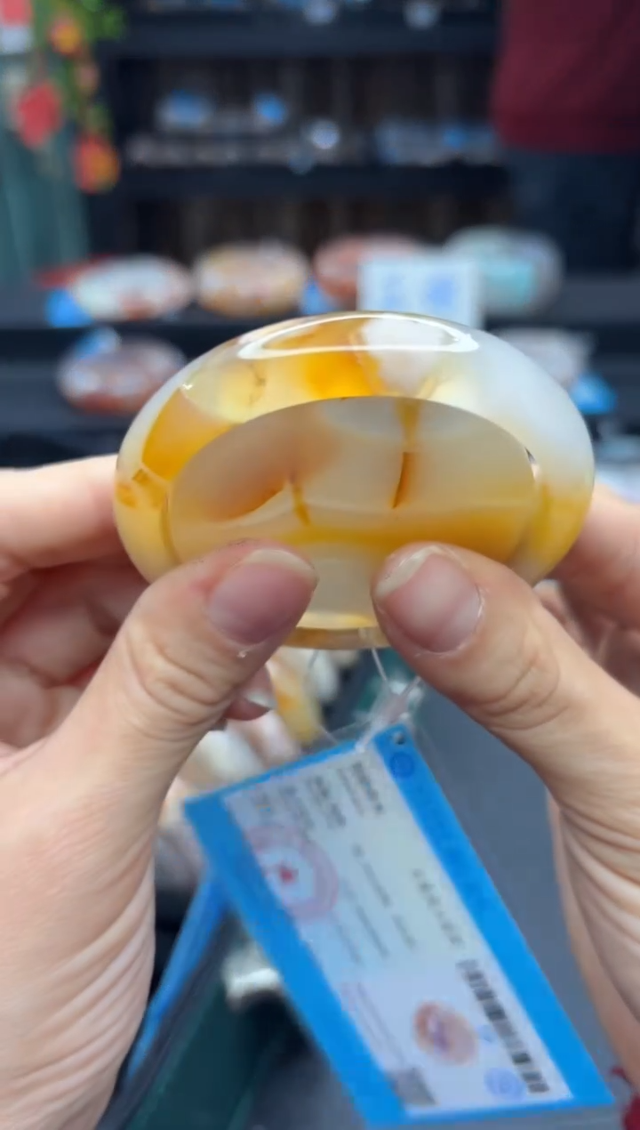 【闪购商品】石英质玉手镯未镶嵌589（52圈赠送镯心）