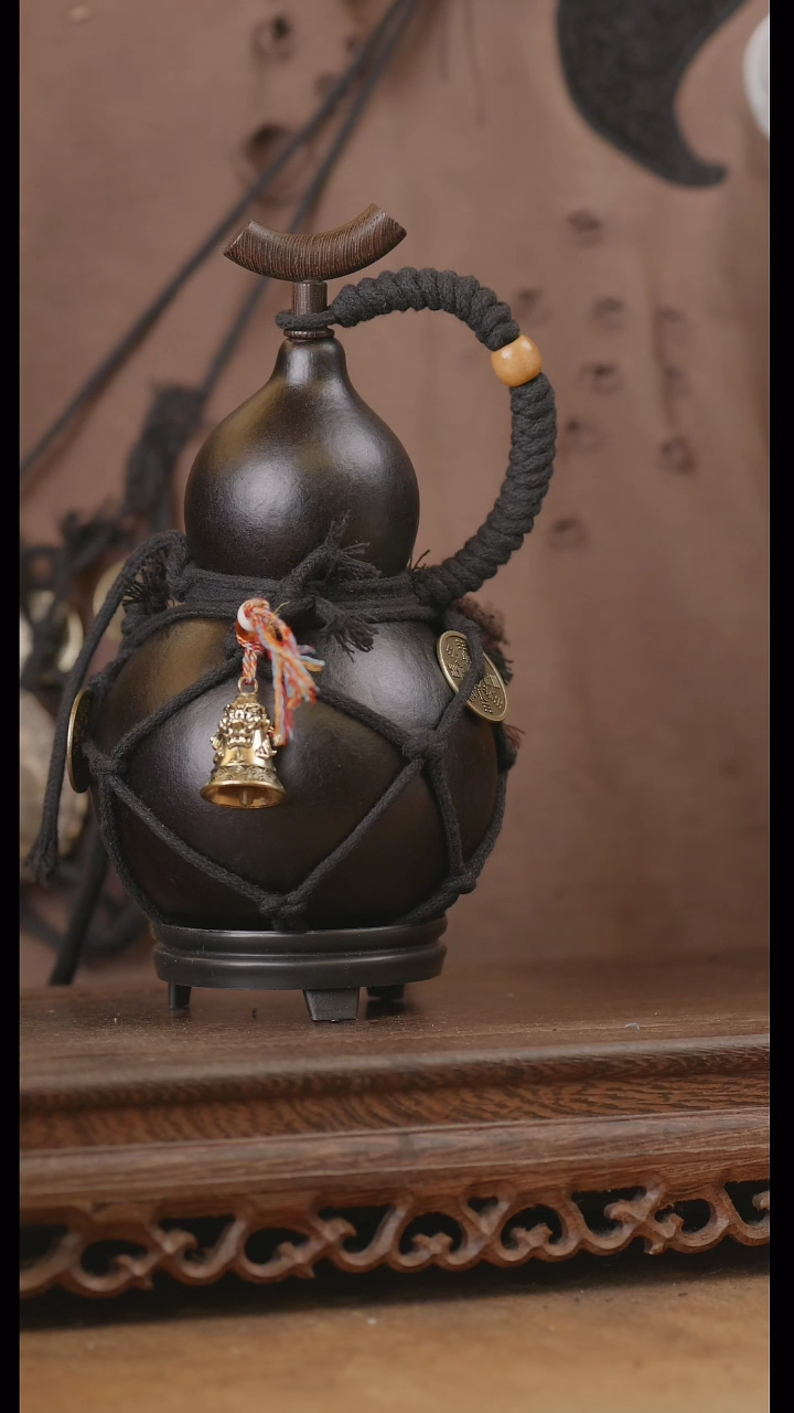 【闪购商品】265号精品天然大漆工艺防渗内胆酒葫芦~