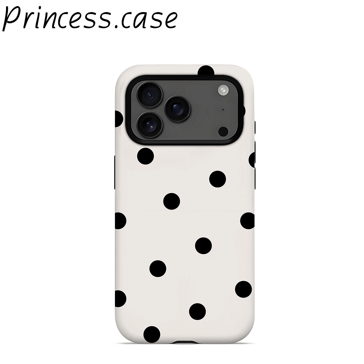 适用苹果华为vivo小米oppo手机的二合一菲林波点灰色手机壳