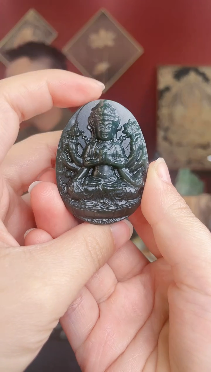 【闪购商品】和田玉颈饰未镶嵌千手观音