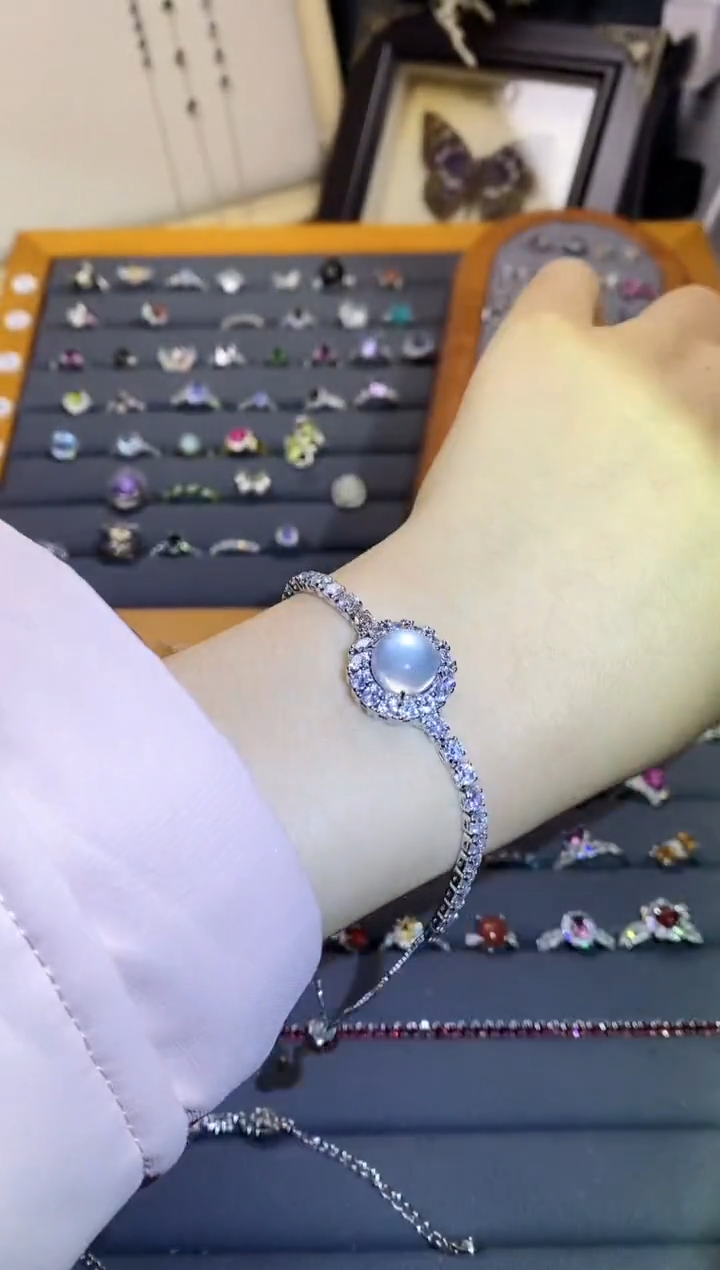 【闪购商品】水晶手链银S925镶嵌A64