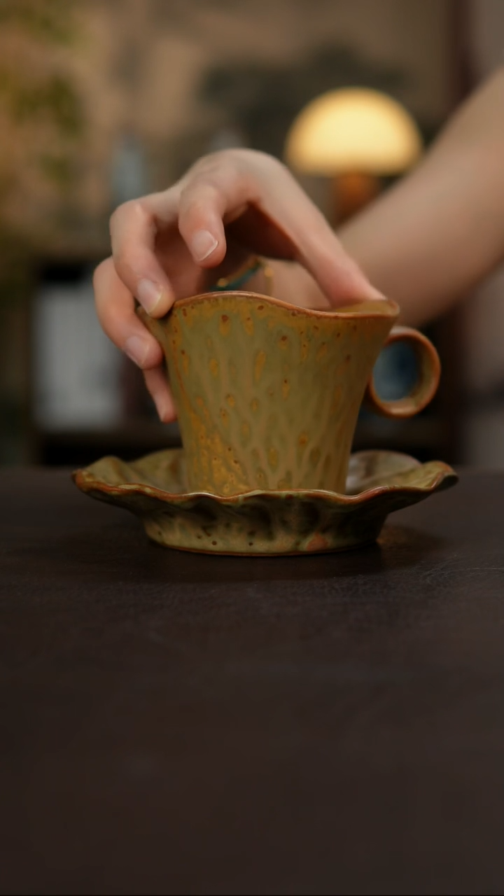 杯景德镇陶瓷杯碗柴烧多人
