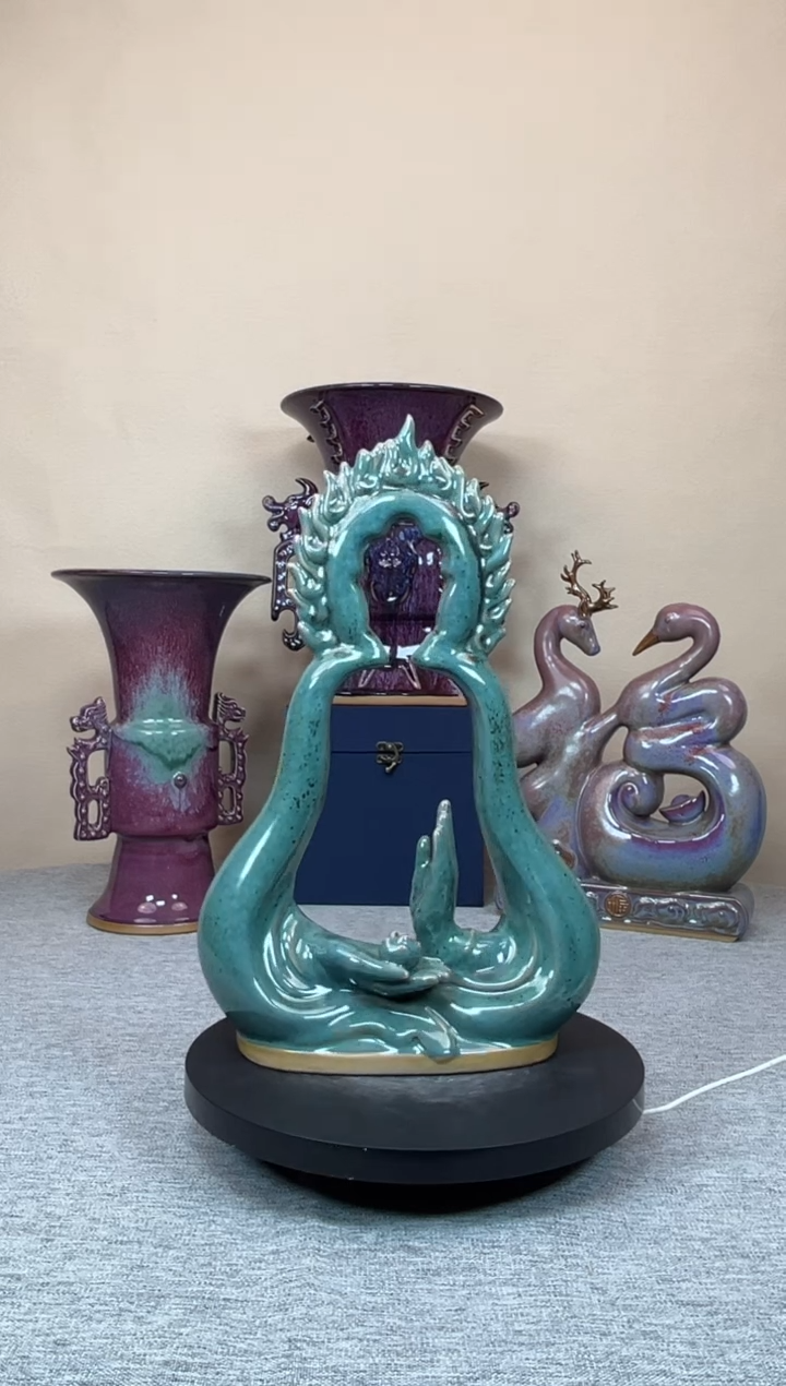 摆件陶神垕钧瓷收藏工艺品