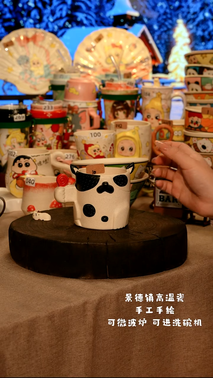 陶瓷010景德镇设计师款高温陶瓷手工手绘