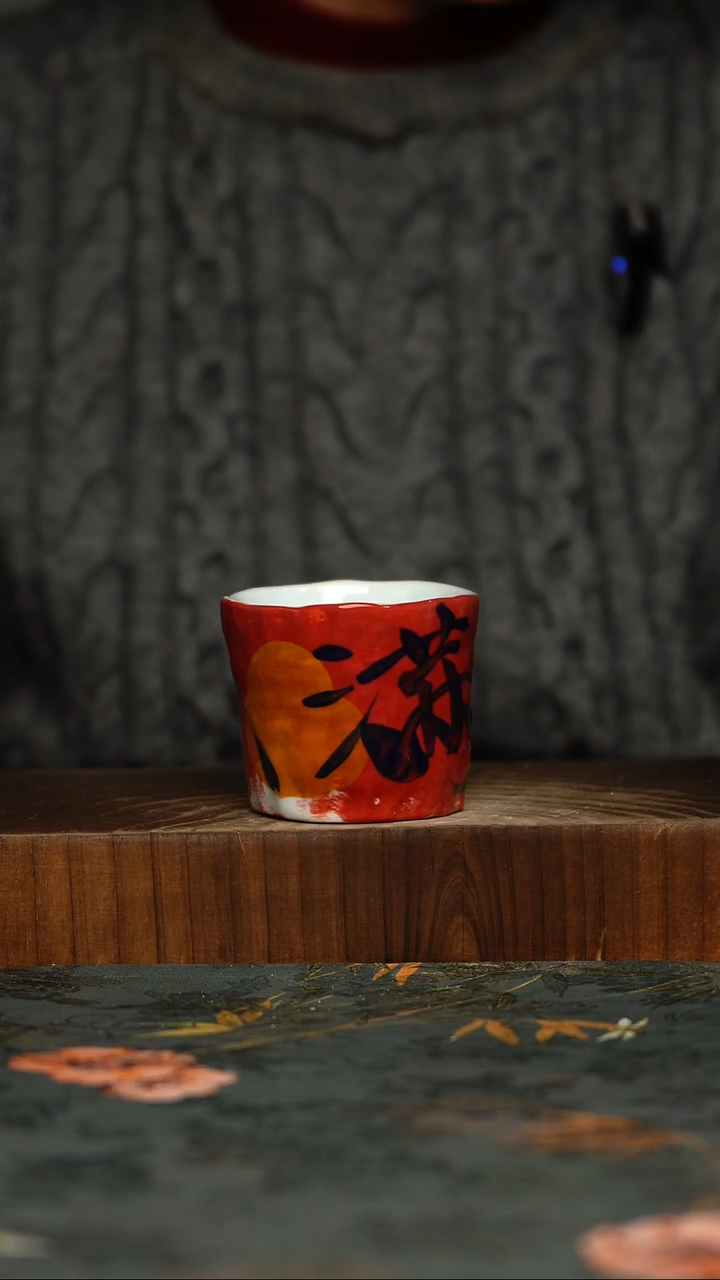 瓷片手工手绘釉下彩同款