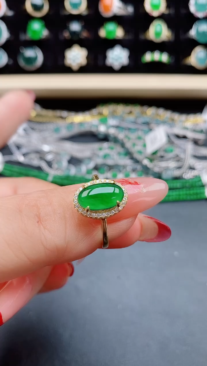 【闪购商品】翡翠戒指银S925镶嵌231321