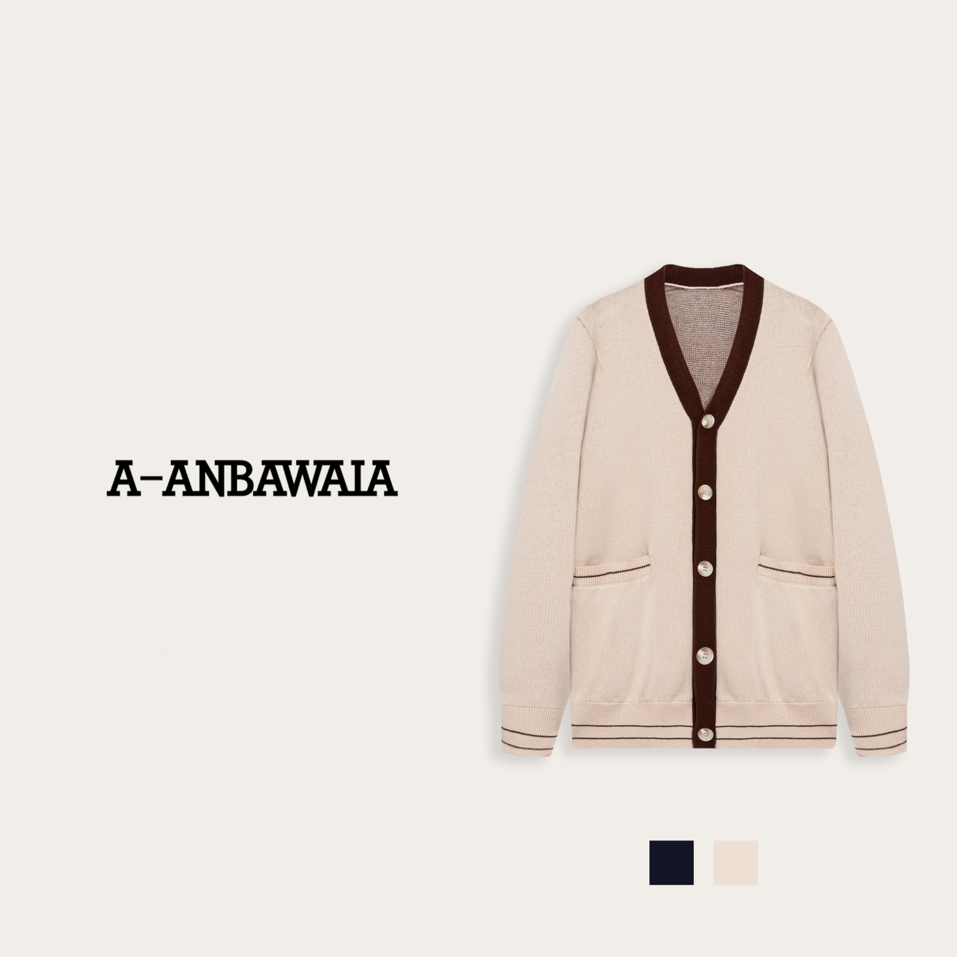 【C36083】 春秋季V领针织开衫秋冬高奢外套