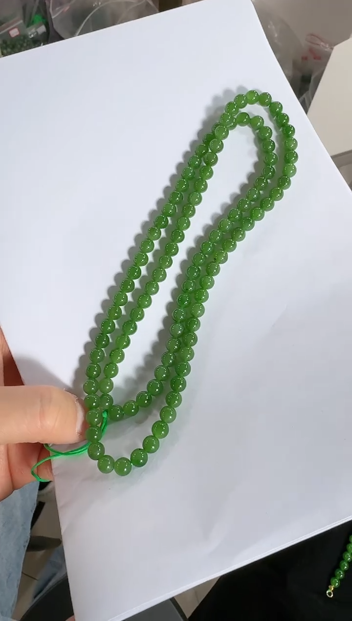 【闪购商品】和田玉（碧玉）未镶嵌颈饰卡6108针尖黑点