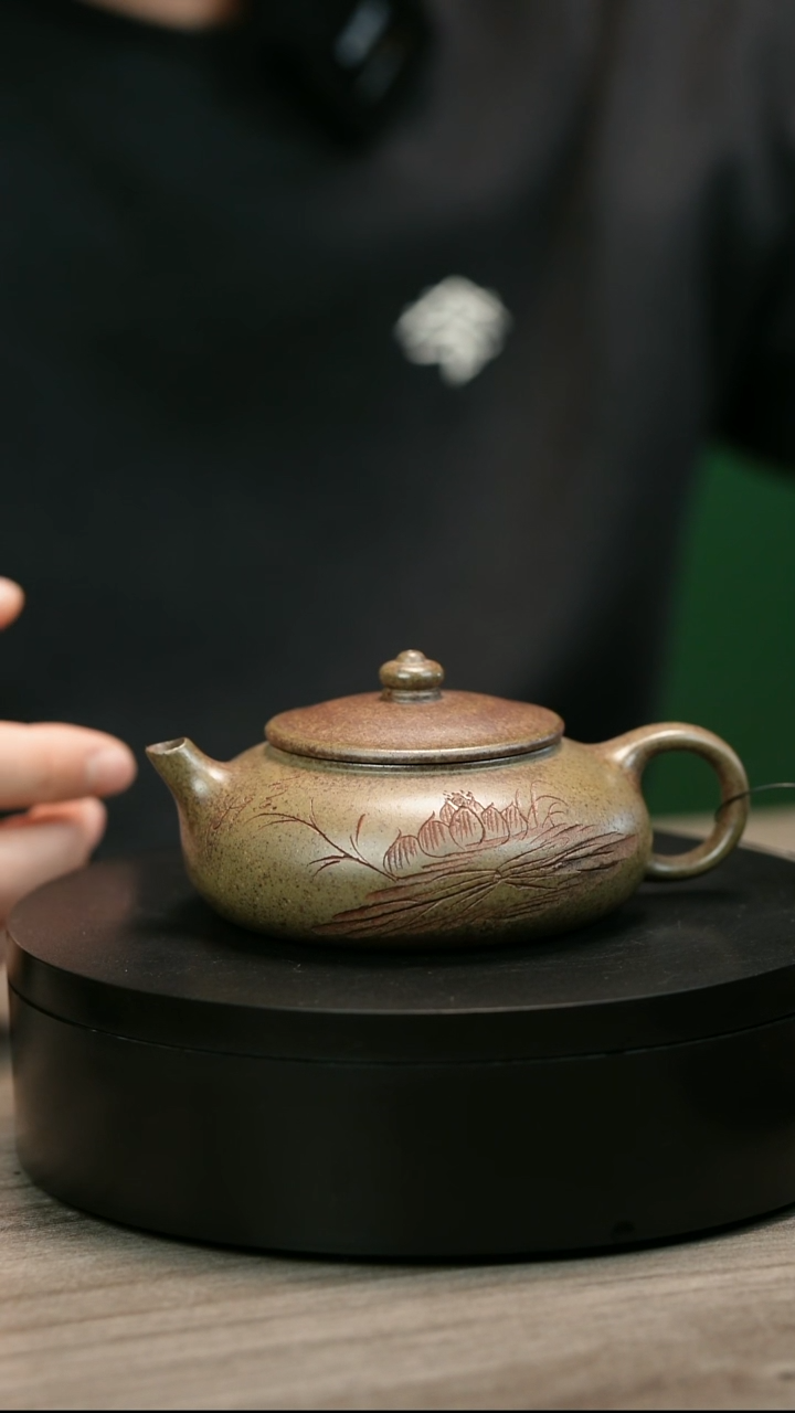 茶壶紫砂雪****仔H2028李琴柴烧莲花寒江