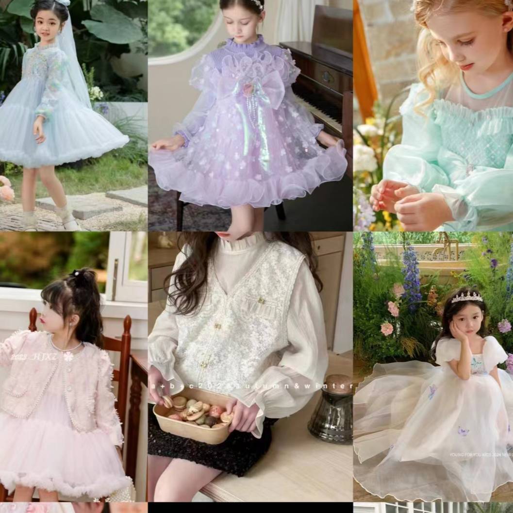 2025扣号【600-+699】洋气洛丽塔 女孩女童四季裙时尚公主裙