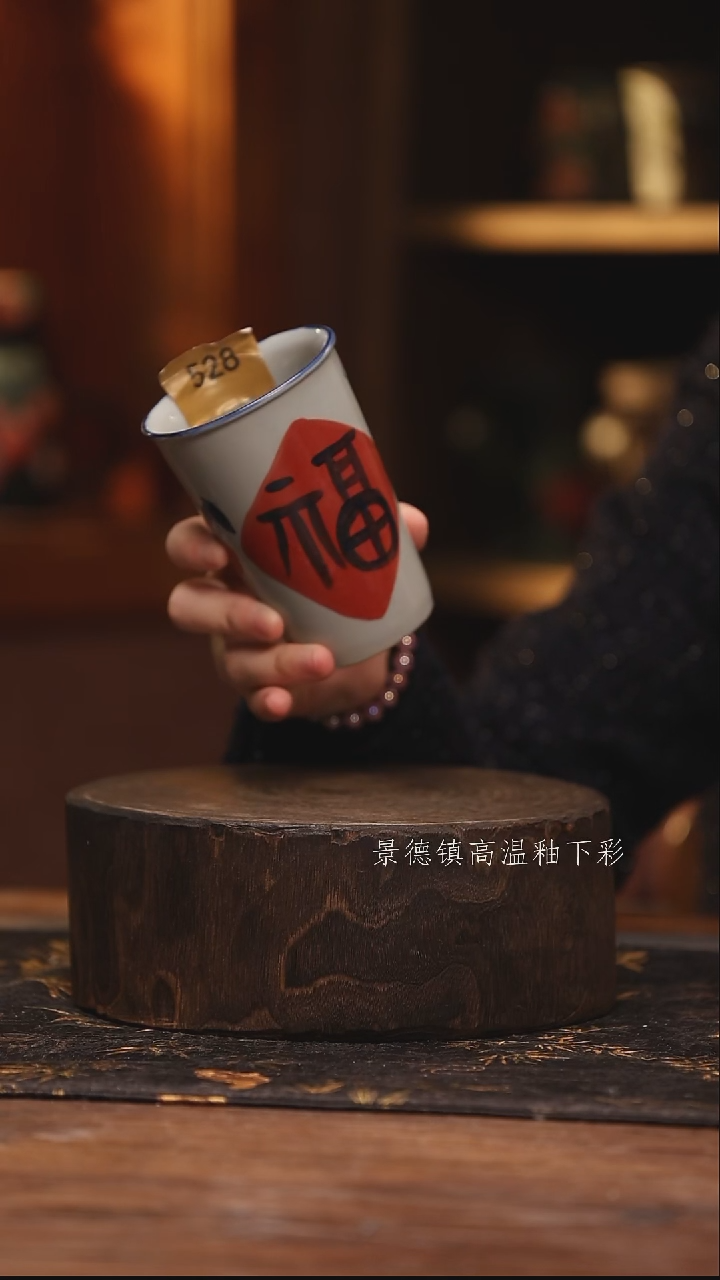 陶瓷景德镇高温釉下手绘陶瓷@L528@