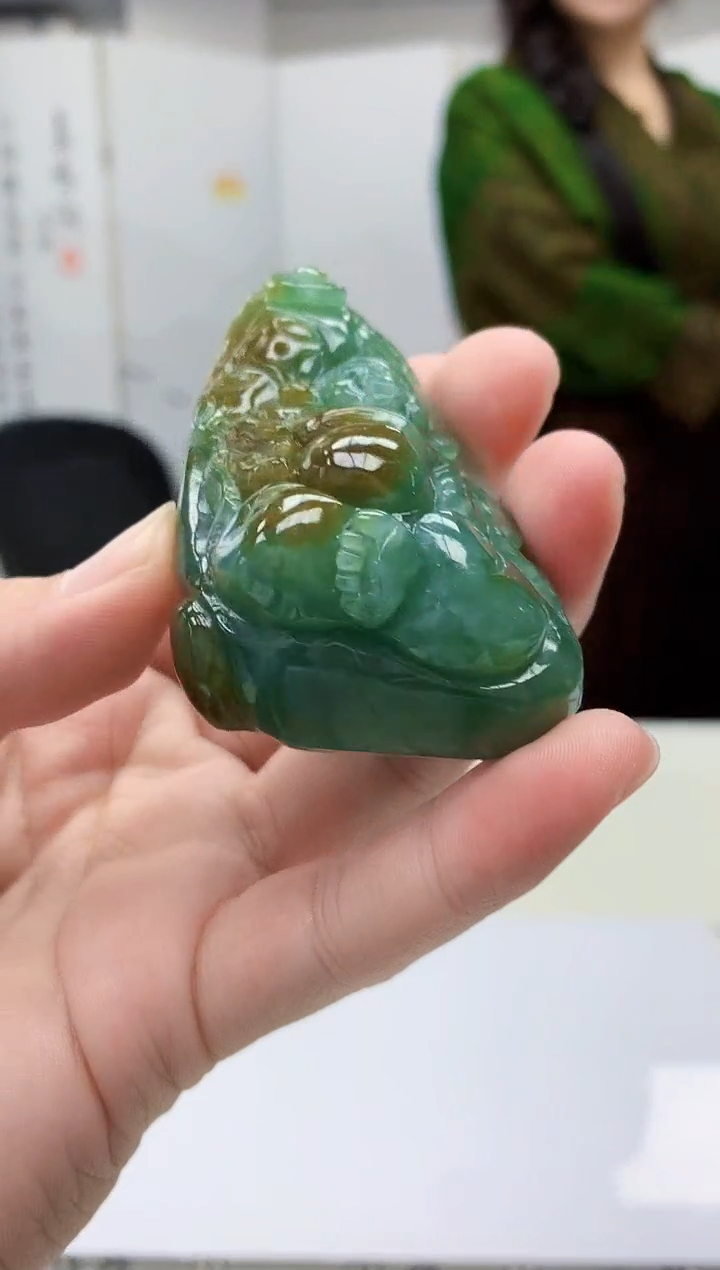【闪购商品】定制翡翠未镶嵌4829bb-毛货挂件20