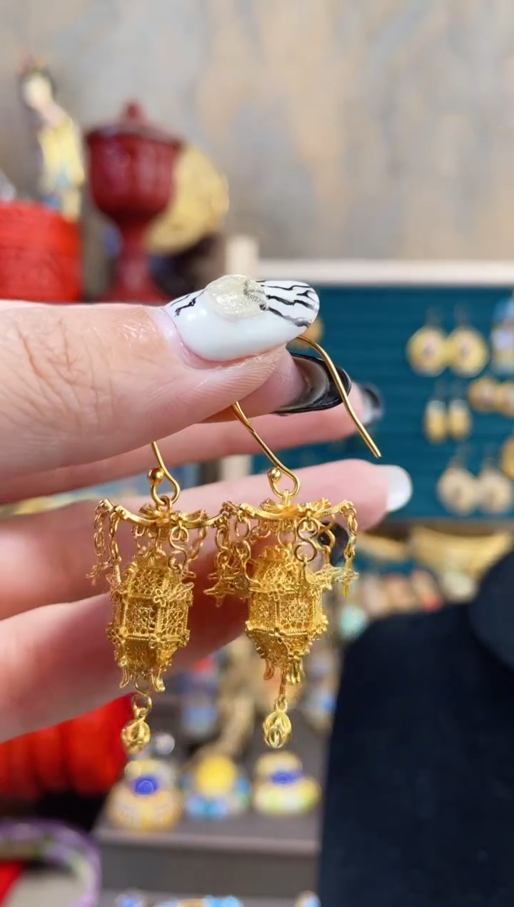 【闪购商品】非遗花丝镶嵌耳环