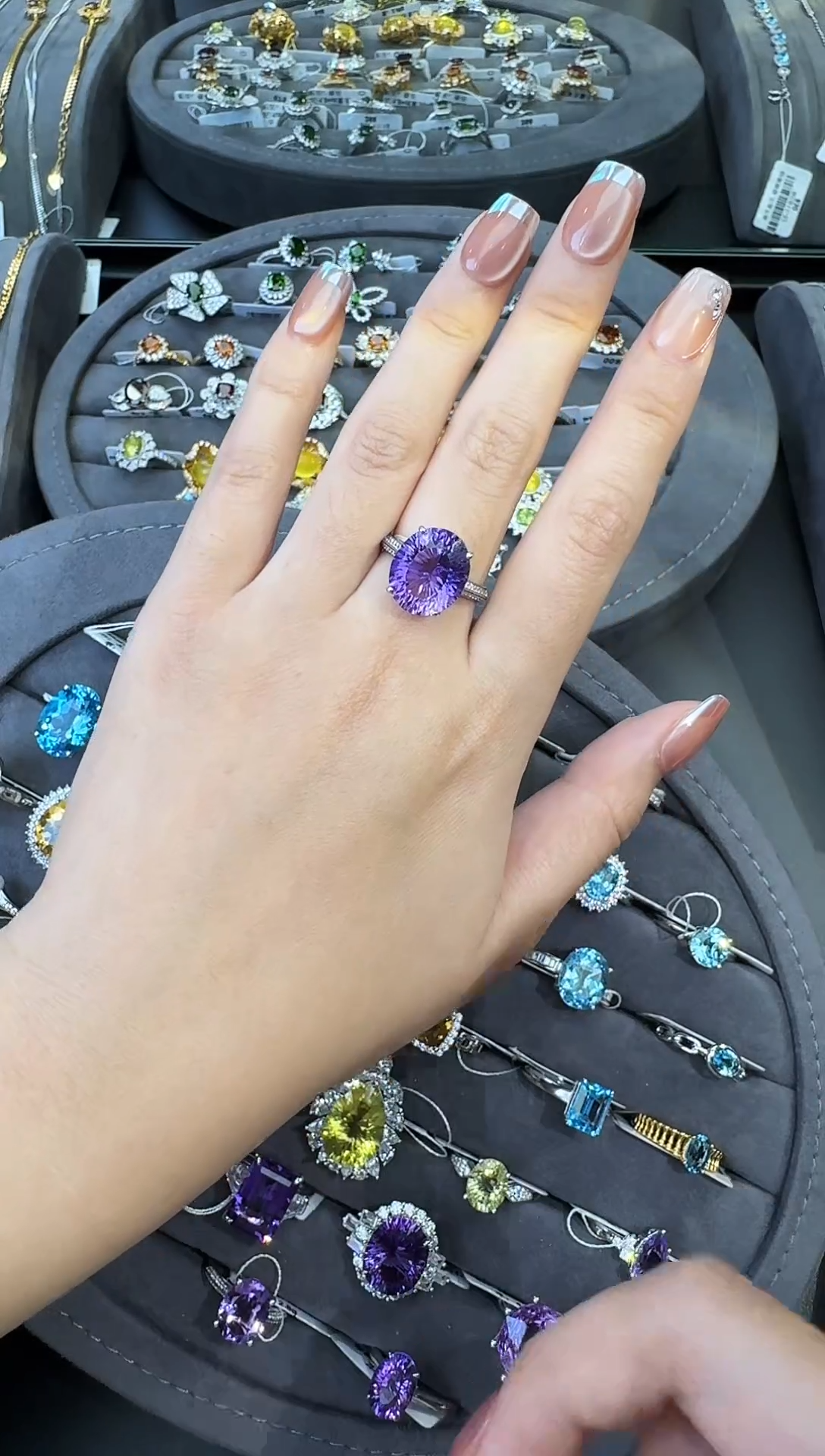 银S925镶嵌戒指水晶8.0ct[七天鉴赏]