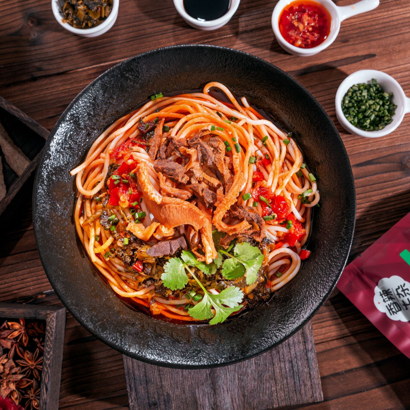 湖南特产乡村施工常德牛肉粉多种口味任选方圆正宗米粉常德米粉