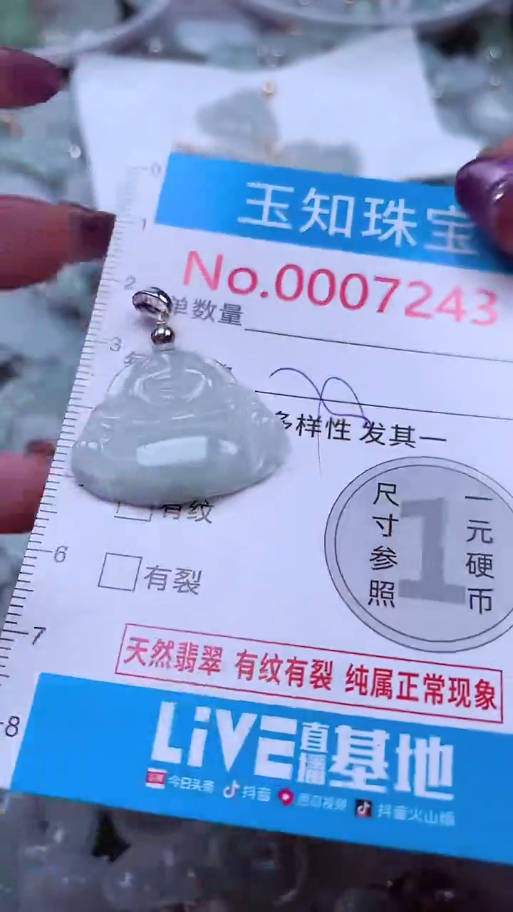 翡翠未镶嵌吊坠(不含链)7243