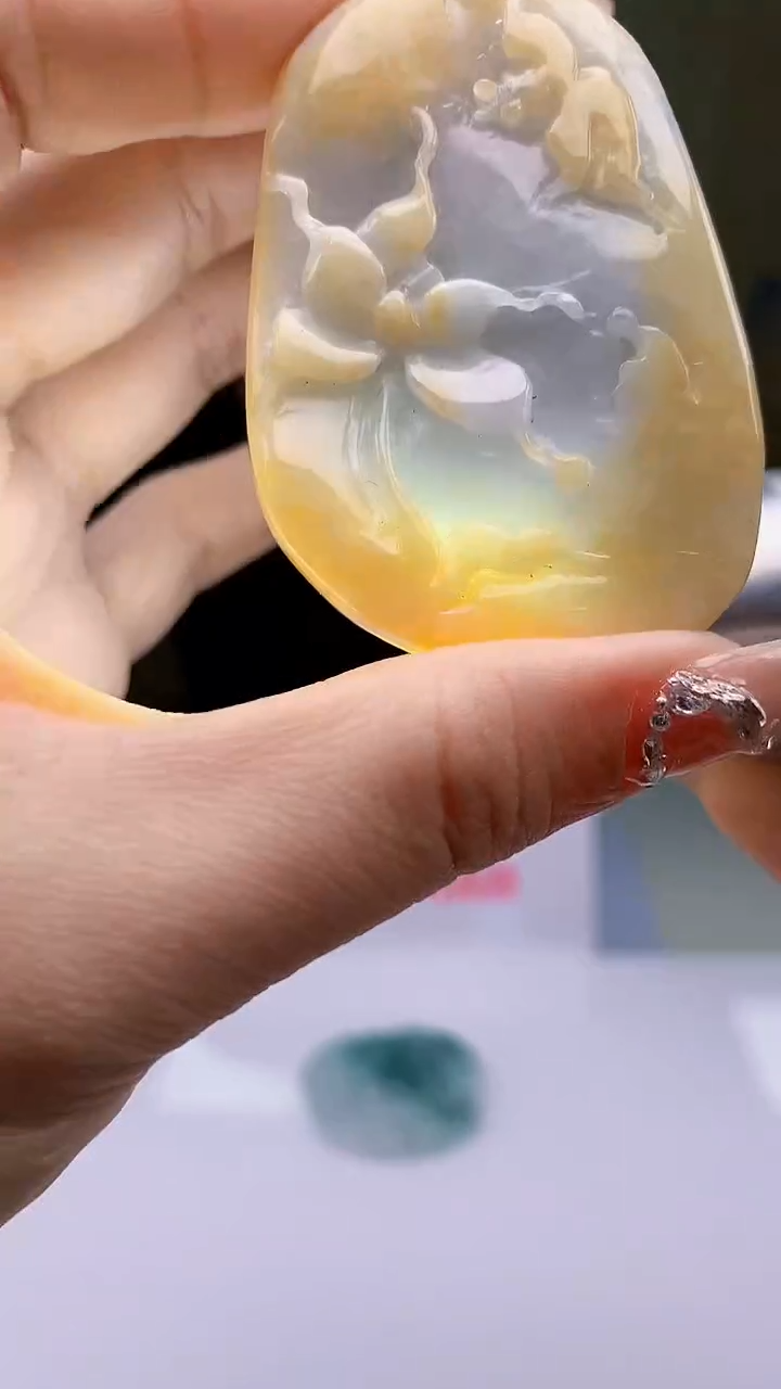 【闪购商品】定制翡翠未镶嵌5152ty-毛货挂件87