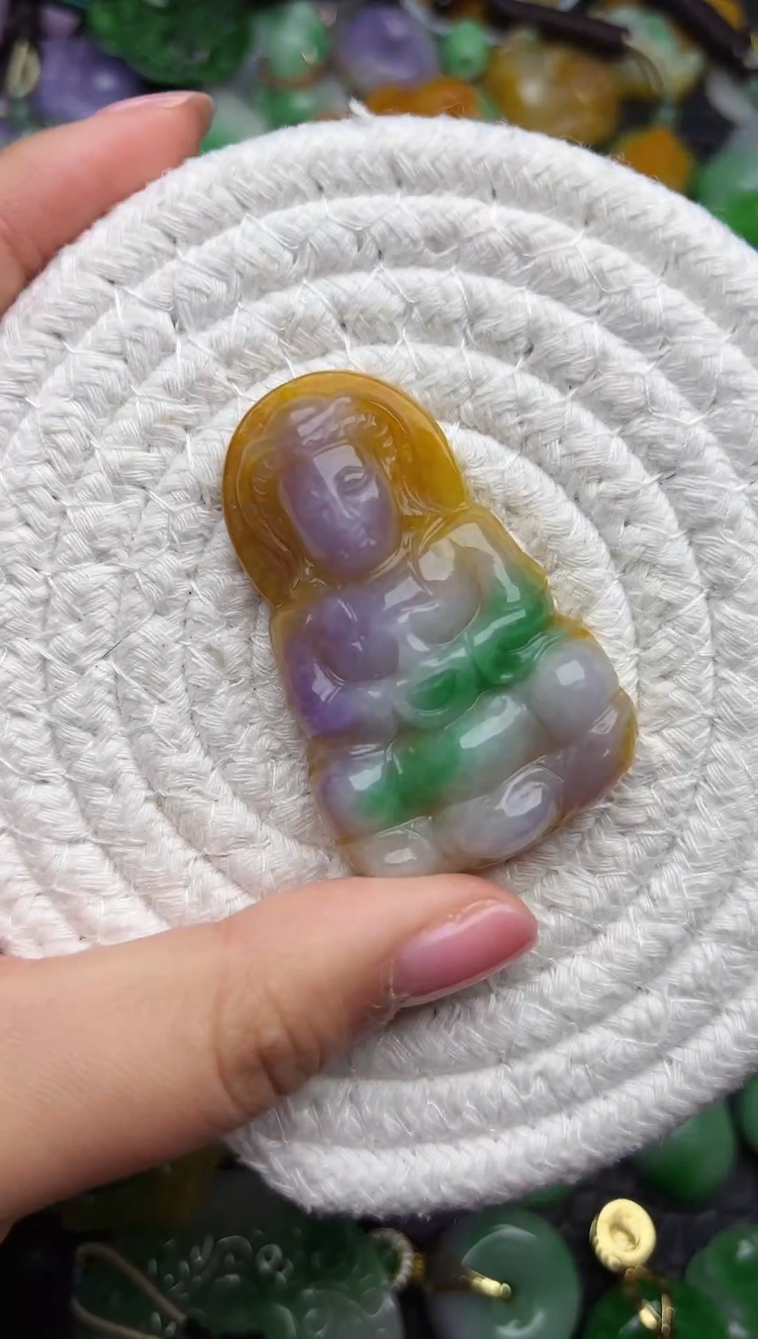 颈饰未镶嵌翡翠缅甸翡翠吊坠